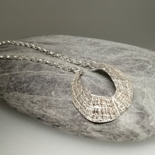 Load image into Gallery viewer, St Ives Harbour silver limpet pendant necklace handmade by Sharon McSwiney