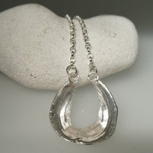 Load image into Gallery viewer, St Ives Harbour silver limpet pendant necklace handmade by Sharon McSwiney