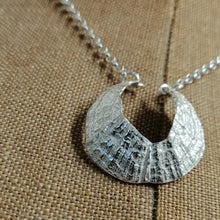 Load image into Gallery viewer, St Ives Harbour silver limpet pendant necklace handmade by Sharon McSwiney
