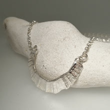 Load image into Gallery viewer, sterling silver limpet fragment necklace from St Ives handmade by Sharon McSwiney