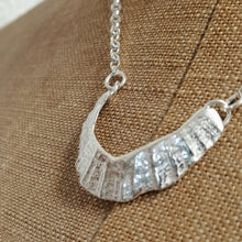 Load image into Gallery viewer, sterling silver limpet fragment necklace from St Ives handmade by Sharon McSwiney