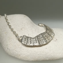 Load image into Gallery viewer, sterling silver limpet fragment necklace from St Ives handmade by Sharon McSwiney