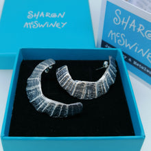 Load image into Gallery viewer, St Ives limpet fragment oxidised earrings