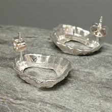 Load image into Gallery viewer, Godrevy limpet silver shell stud earrings handmade by Sharon McSwiney