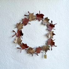 Load image into Gallery viewer, Sycamore leaf metalwork small wreath