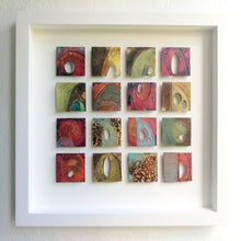 Load image into Gallery viewer, 16 Textured metalwork squares individually handmade by Sharon McSwiney
