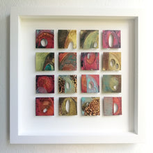 Load image into Gallery viewer, 16 Textured metalwork squares individually handmade by Sharon McSwiney