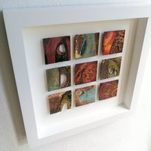 Load image into Gallery viewer, Textured metalwork squares individually handmade by Sharon McSwiney
