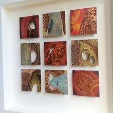 Load image into Gallery viewer, Textured metalwork squares individually handmade by Sharon McSwiney