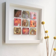 Load image into Gallery viewer, 9 Textured metalwork squares individually handmade by Sharon McSwiney