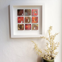 Load image into Gallery viewer, 9 Textured metalwork squares individually handmade by Sharon McSwiney