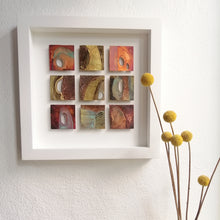 Load image into Gallery viewer, 9 Textured metalwork squares individually handmade by Sharon McSwiney
