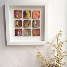 Load image into Gallery viewer, 9 Textured metalwork squares individually handmade by Sharon McSwiney