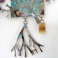 Load image into Gallery viewer, Triple seaweed panel in copper & brass handmade by Sharon McSwiney