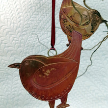 Load image into Gallery viewer, Jenny wren bird decoration in copper handmade by Sharon McSwiney
