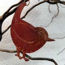 Load image into Gallery viewer, Jenny wren bird decoration in copper handmade by Sharon McSwiney