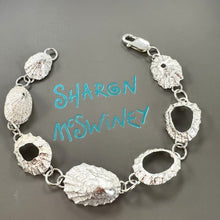 Load image into Gallery viewer, Cornish coast silver limpet bracelet
