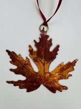Load image into Gallery viewer, Large acer leaf decoration in copper
