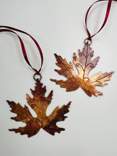 Load image into Gallery viewer, Large acer leaf decoration in copper
