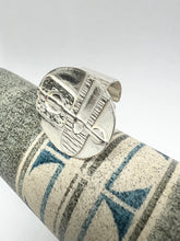 Load image into Gallery viewer, Silver structure handmade ring by Sharon McSwiney
