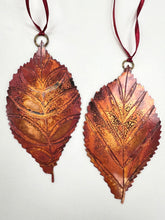 Load image into Gallery viewer, Large beech leaf decoration in copper
