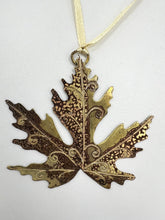 Load image into Gallery viewer, Large acer leaf decoration in brass

