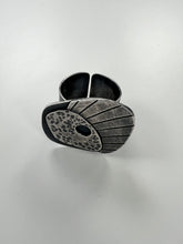 Load image into Gallery viewer, Pebble ring oxidised silver

