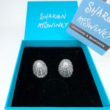 Load image into Gallery viewer, Marazion solid shell oxidised limpet stud earrings
