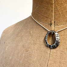 Load image into Gallery viewer, Large Marazion limpet oxidised silver necklace pendant
