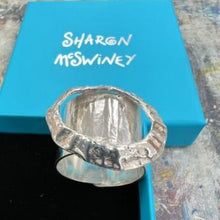 Load image into Gallery viewer, Large Marazion adjustable silver limpet shell ring
