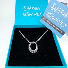 Load image into Gallery viewer, Porthmeor limpet shell oxidised silver necklace pendant
