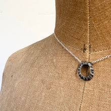 Load image into Gallery viewer, Porthmeor limpet shell oxidised silver necklace pendant
