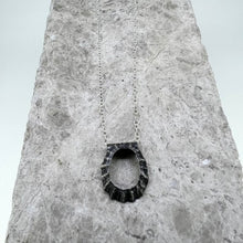 Load image into Gallery viewer, Porthmeor limpet shell oxidised silver necklace pendant
