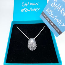 Load image into Gallery viewer, Porthminster limpet shell oxidised silver necklace pendant
