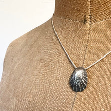 Load image into Gallery viewer, Porthminster limpet shell oxidised silver necklace pendant
