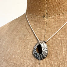 Load image into Gallery viewer, Isles of Scilly limpet St Mary's pendant oxidised silver necklace
