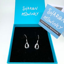 Load image into Gallery viewer, Tiny Godrevy limpet sterling silver drop earrings
