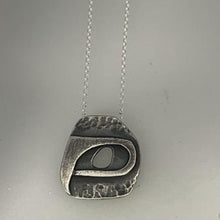 Load image into Gallery viewer, Void pendant oxidised silver
