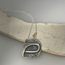 Load image into Gallery viewer, Void pendant oxidised silver
