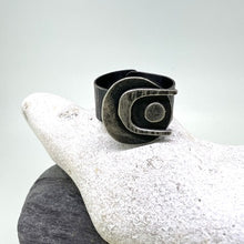 Load image into Gallery viewer, Arc ring oxidised silver
