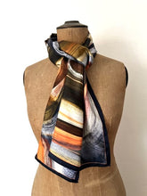 Load image into Gallery viewer, ‘Autumn sunset’ long silk scarf
