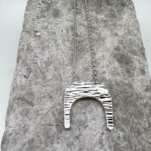 Load image into Gallery viewer, Cut out sterling silver pendant necklace
