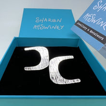 Load image into Gallery viewer, Cut out sterling silver stud earrings
