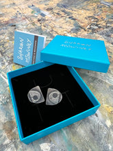 Load image into Gallery viewer, Form stud oxidised silver earrings
