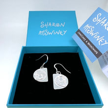 Load image into Gallery viewer, Form drop sterling silver earrings
