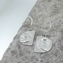 Load image into Gallery viewer, Form drop sterling silver earrings
