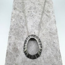 Load image into Gallery viewer, Extra Large Marazion limpet necklace oxidised silver pendant
