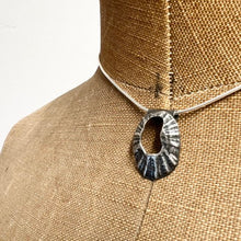 Load image into Gallery viewer, Marazion Beach limpet pendant necklace oxidised silver

