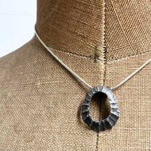 Load image into Gallery viewer, Mevagissey no 1 limpet necklace oxidised silver pendant
