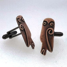Load image into Gallery viewer, Owl cuff links
